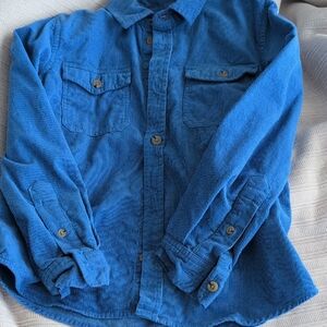 Vineyard Vines Boys Vibrant Blue Corduroy Shirt. Size 7